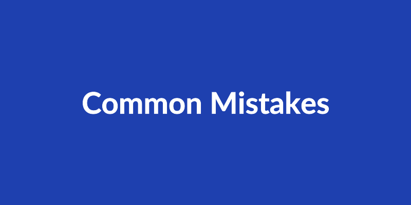 Common Investment Mistakes